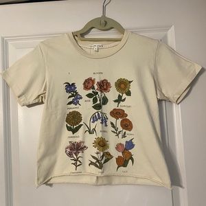 Flower Cropped Graphic Tee